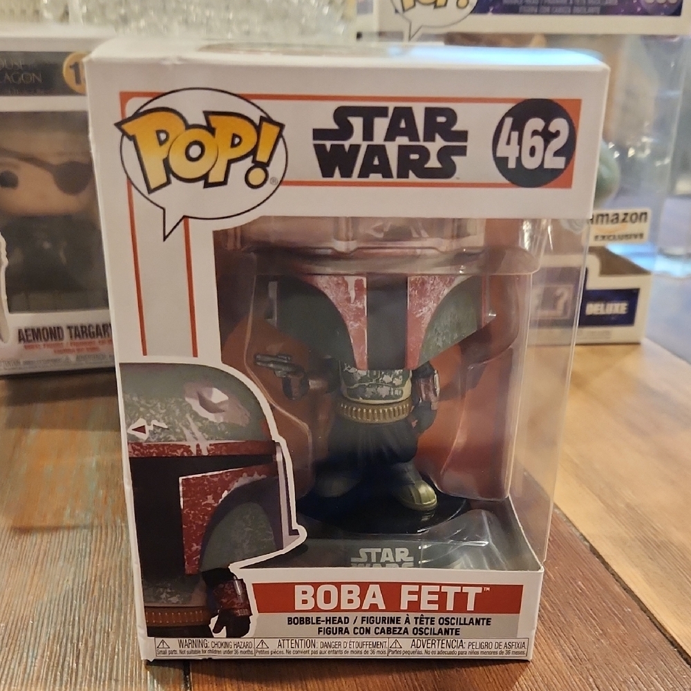 Pop Boba Fett Figure with Red and Green Armor
